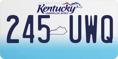 KY license plate 245UWQ