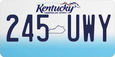 KY license plate 245UWY