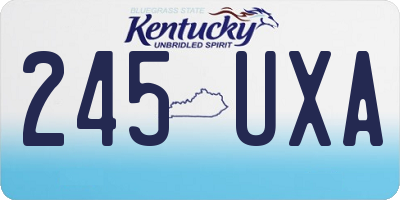 KY license plate 245UXA