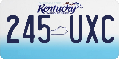 KY license plate 245UXC