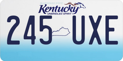 KY license plate 245UXE