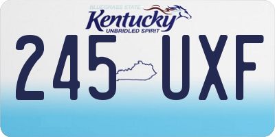 KY license plate 245UXF
