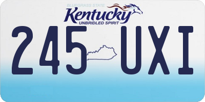 KY license plate 245UXI