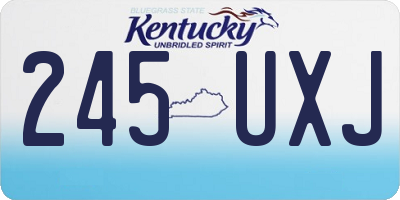 KY license plate 245UXJ