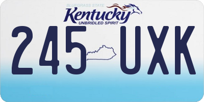 KY license plate 245UXK
