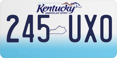 KY license plate 245UXO