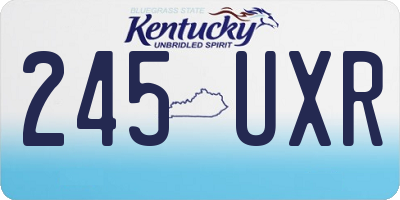 KY license plate 245UXR