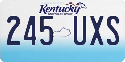 KY license plate 245UXS