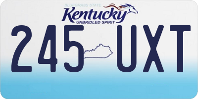 KY license plate 245UXT