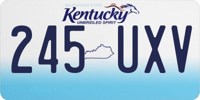 KY license plate 245UXV