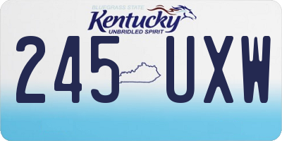 KY license plate 245UXW