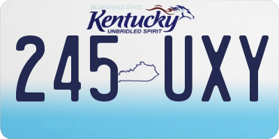 KY license plate 245UXY