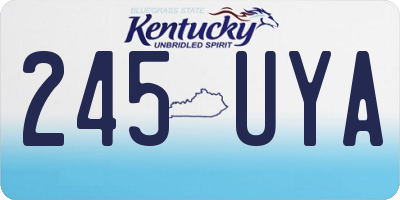 KY license plate 245UYA