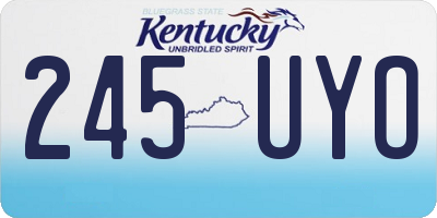 KY license plate 245UYO