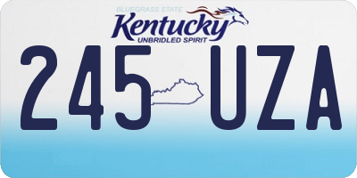 KY license plate 245UZA