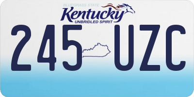 KY license plate 245UZC