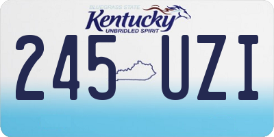 KY license plate 245UZI