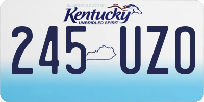 KY license plate 245UZO