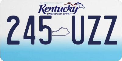 KY license plate 245UZZ