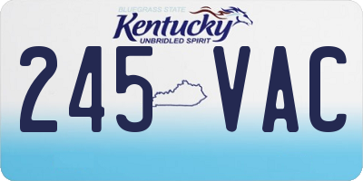 KY license plate 245VAC
