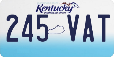 KY license plate 245VAT