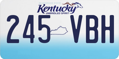 KY license plate 245VBH