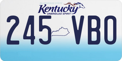 KY license plate 245VBO