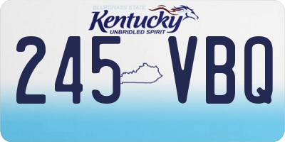 KY license plate 245VBQ