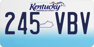 KY license plate 245VBV