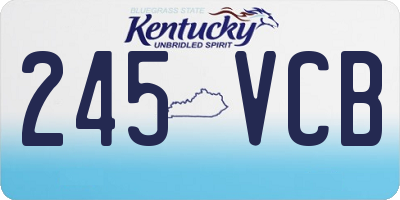 KY license plate 245VCB