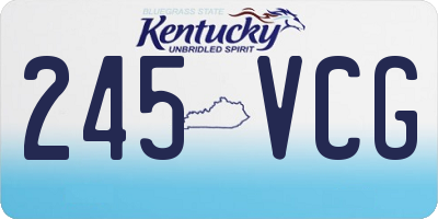 KY license plate 245VCG