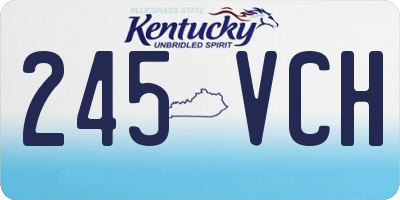 KY license plate 245VCH