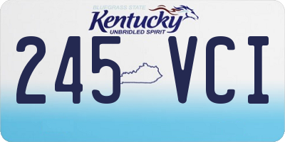 KY license plate 245VCI
