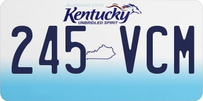 KY license plate 245VCM