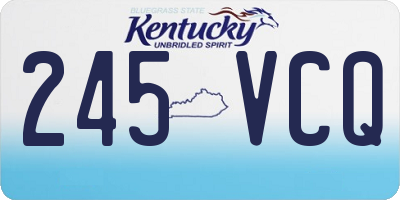 KY license plate 245VCQ