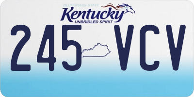 KY license plate 245VCV