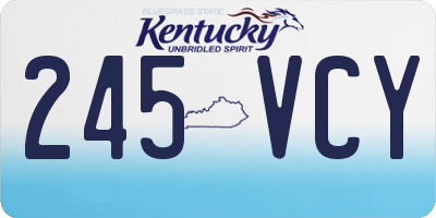 KY license plate 245VCY