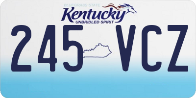 KY license plate 245VCZ