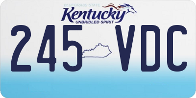 KY license plate 245VDC