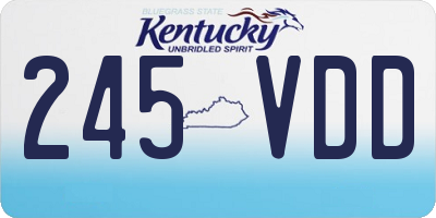 KY license plate 245VDD