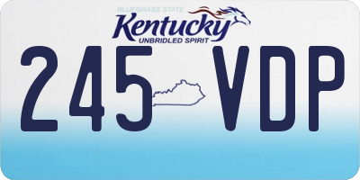 KY license plate 245VDP