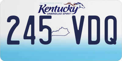KY license plate 245VDQ