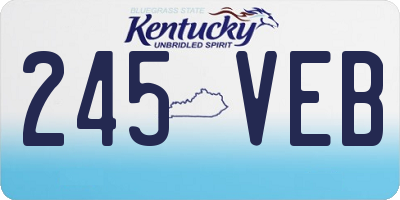 KY license plate 245VEB