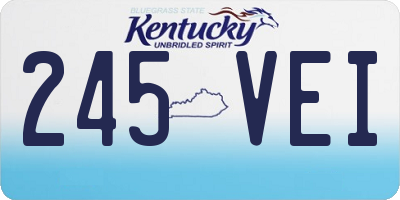 KY license plate 245VEI