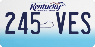 KY license plate 245VES