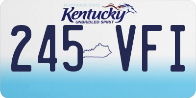 KY license plate 245VFI