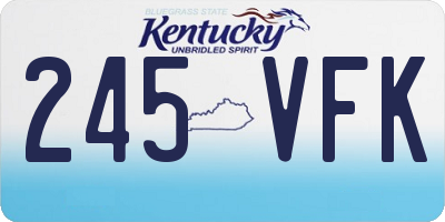 KY license plate 245VFK