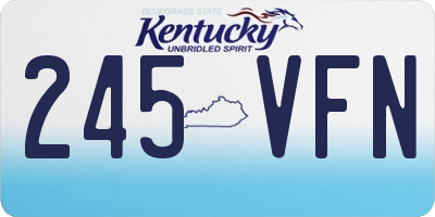 KY license plate 245VFN