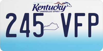 KY license plate 245VFP