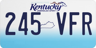 KY license plate 245VFR